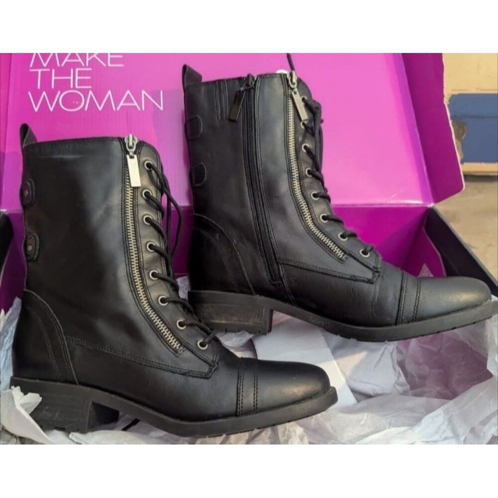 Gently Used Lane Bryant Ravenna Combat Boots Size 8W Goth Gothic Women's Shoes